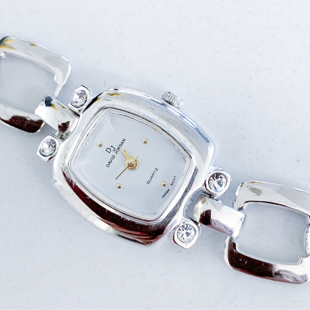 DAVID JORDAN Silver Stainless Steel Bracelet Watch - Picture 6 of 13